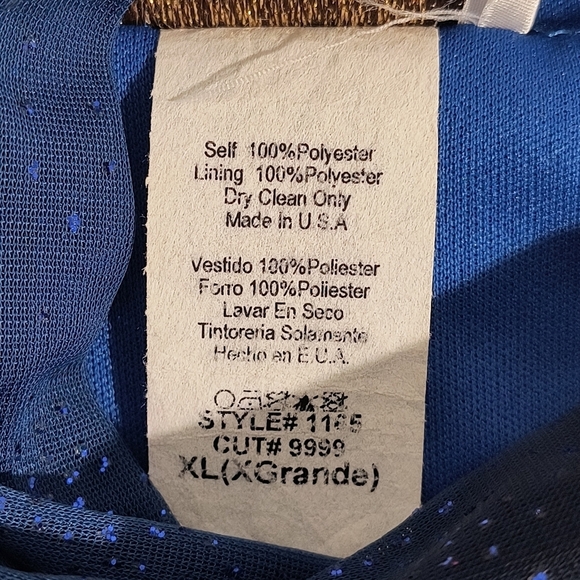 Dollar Women's Extra Large Blue Maxi Dress W/Scarf - Picture 10 of 10